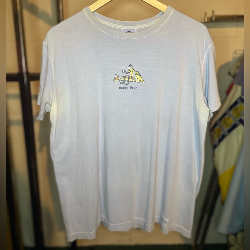 Life Is Good “Happy Hour” Light Blue T-Shirt